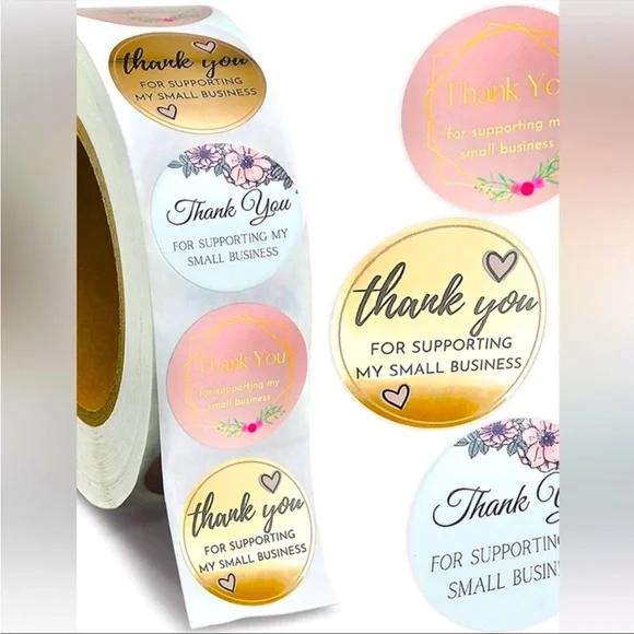 Thank you labels 500 ct new - Picture 1 of 4